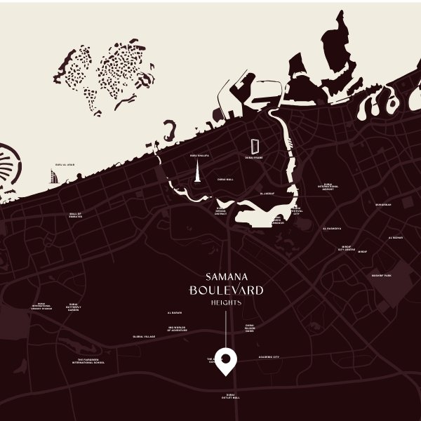 Samana Boulevard Heights at Dubailand Location